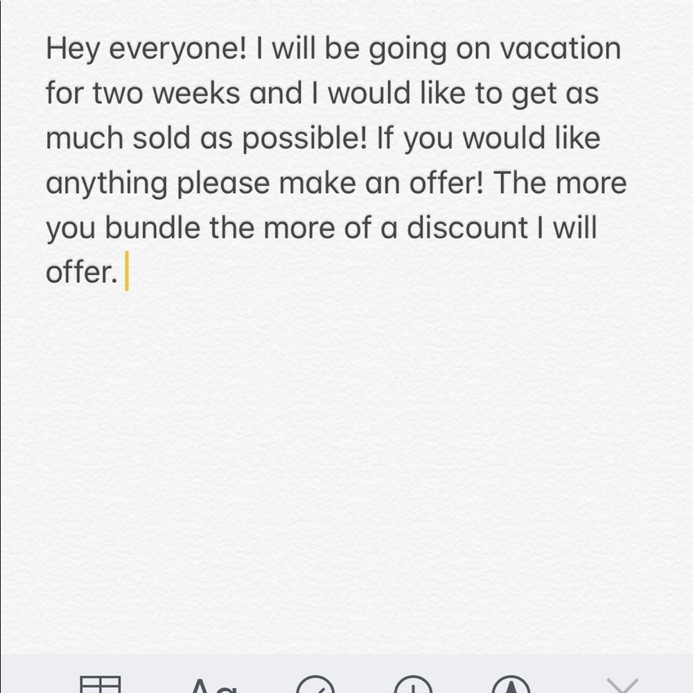 Discounts.